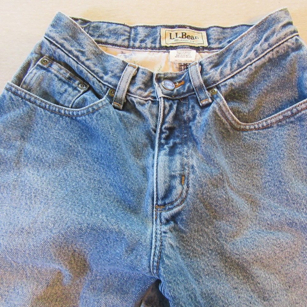 L. L. Bean Petite Flannel Jeans View 2